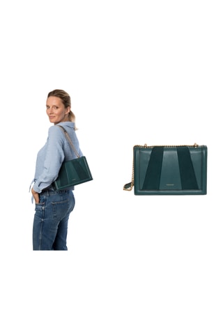 Borsa a tracolla in pelle Vered - Petrolio