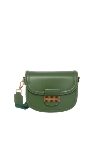 Borsa a tracolla in crosta di pelle Kira - Verde