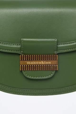 Borsa a tracolla in crosta di pelle Kira - Verde