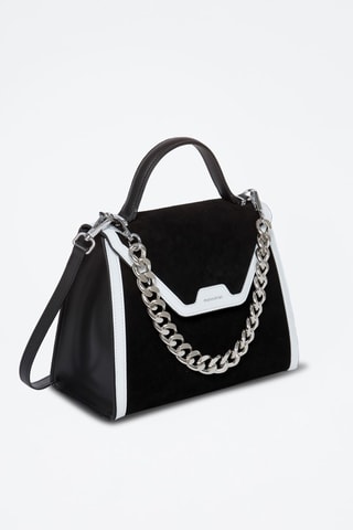 Borsa a mano in pelle Kaly - Nero