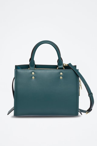 Borsa a mano in crosta di pelle Farah - Blu