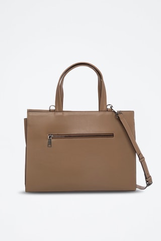 Borsa a mano in crosta di pelle Bastille - Marrone