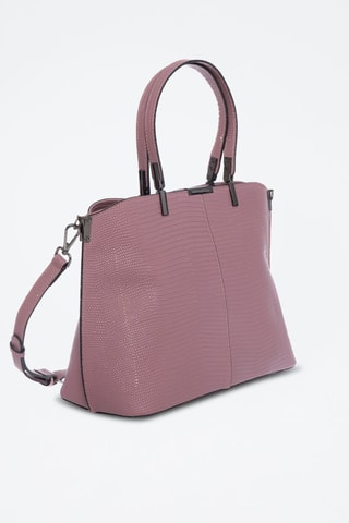 Borsa a mano in crosta di pelle Tootsie - Viola