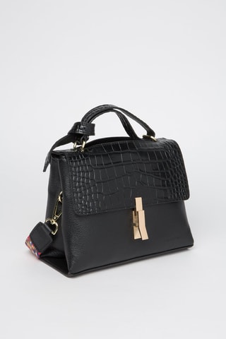 Borsa a mano in pelle Olga - Nero