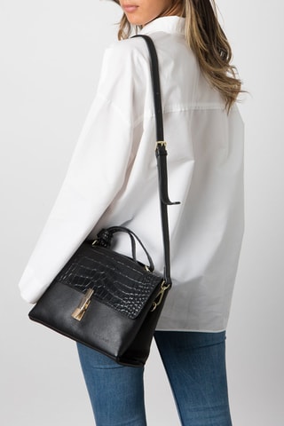 Borsa a mano in pelle Olga - Nero