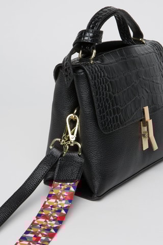 Borsa a mano in pelle Olga - Nero