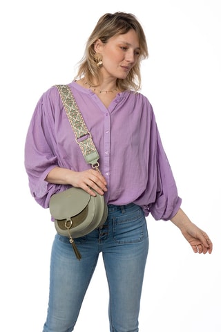 Borsa a tracolla in pelle Ashley - Verde