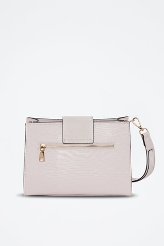 Borsa a tracolla in crosta di pelle Angelina - Grigio