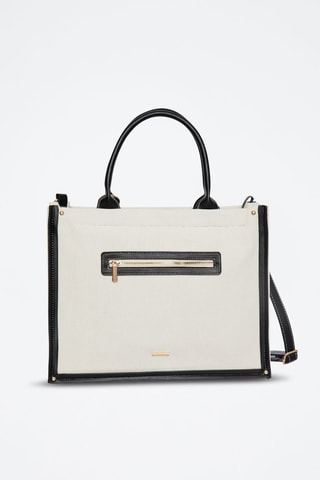 Sac à main Anaïs - Blanc et noir