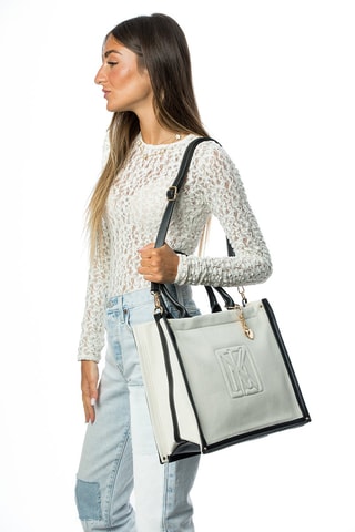 Sac à main Anaïs - Blanc et noir