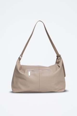 Borsa a spalla in crosta di pelle Nili - Beige