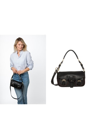 Borsa a tracolla in pelle Alive - Nero