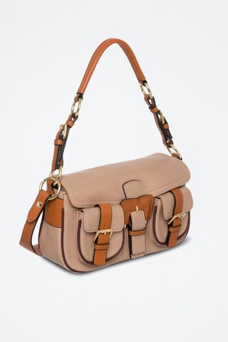 Borsa a tracolla in pelle Alive - Taupe