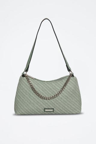 Borsa a spalla Zelie - Verde e argentato