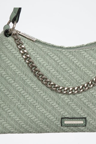 Borsa a spalla Zelie - Verde e argentato