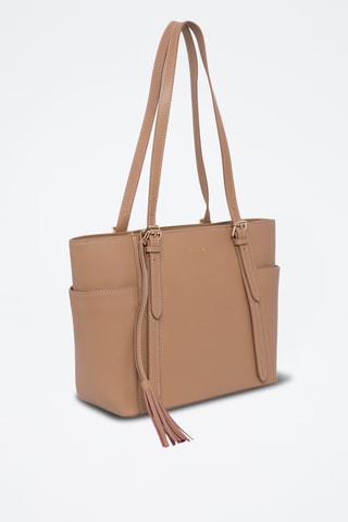 Borsa a spalla in pelle Carambole - Beige scuro