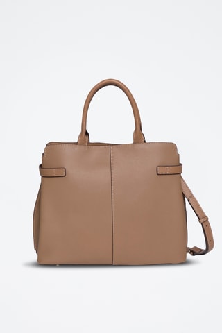 Borsa a mano in crosta di pelle Vanda - Marrone