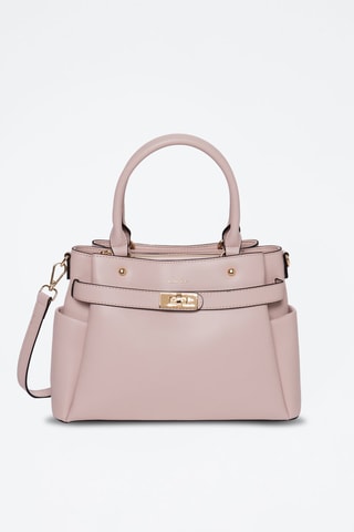 Borsa a mano in crosta di pelle Naila - Nude