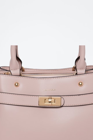 Borsa a mano in crosta di pelle Naila - Nude