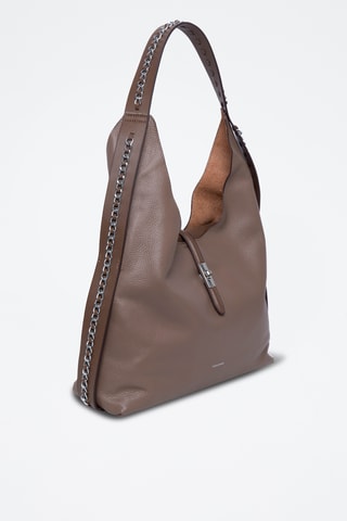 Borsa a spalla in pelle Colbee - Taupe