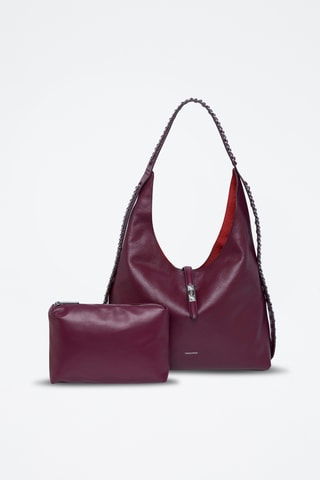 Borsa a spalla in pelle Colbee - Viola