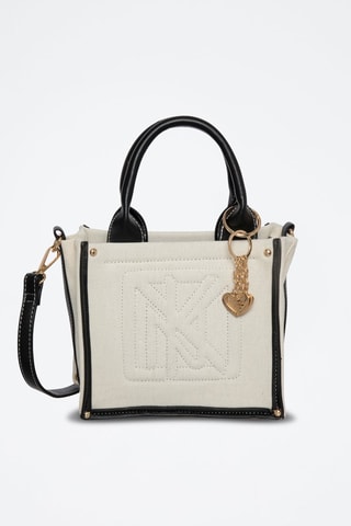 Sac à main Lison - Blanc et noir