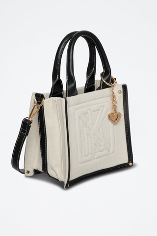 Sac à main Lison - Blanc et noir