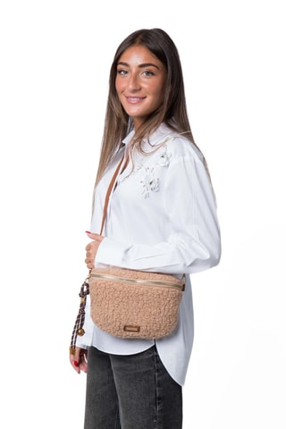 Borsa a tracolla Amiel - Beige e marrone