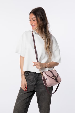 Borsa a spalla in pelle Alize - Nude