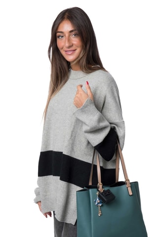 Borsa a spalla Ricci  - Beige e blu