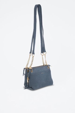 Borsa a tracolla in pelle scamosciata Chelly - Blu