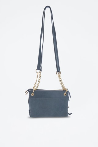 Borsa a tracolla in pelle scamosciata Chelly - Blu