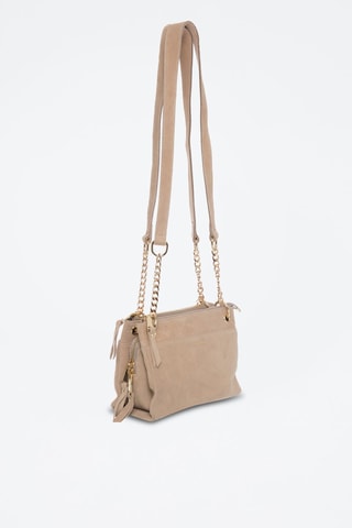 Borsa a tracolla in pelle scamosciata Chelly - Beige
