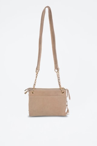 Borsa a tracolla in pelle scamosciata Chelly - Beige