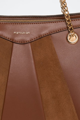 Borsa a spalla in pelle Ornella C - Marrone