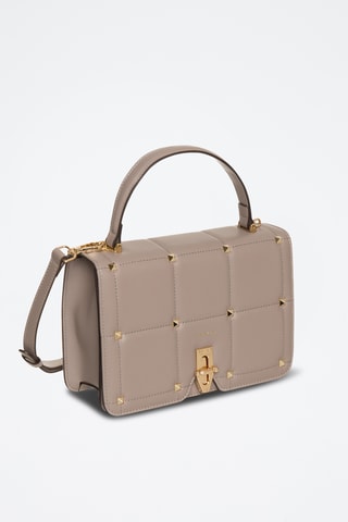 Borsa a tracolla in pelle Peline - Taupe