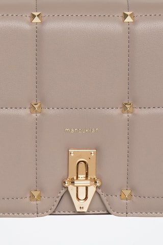 Borsa a tracolla in pelle Peline - Taupe