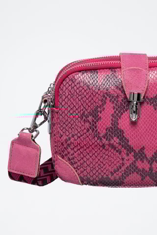 Borsa a tracolla in pelle Parker - Fucsia