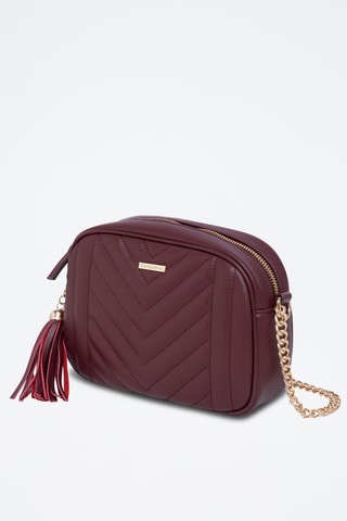 Borsa a tracolla in crosta di pelle Arion - Bordeaux