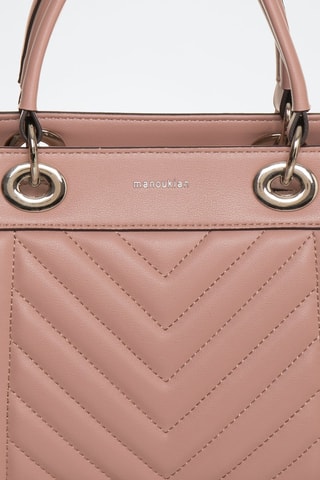 Borsa a mano in pelle Paoline - Rosa