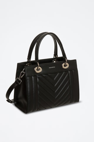 Borsa a mano in pelle Paoline - Nero