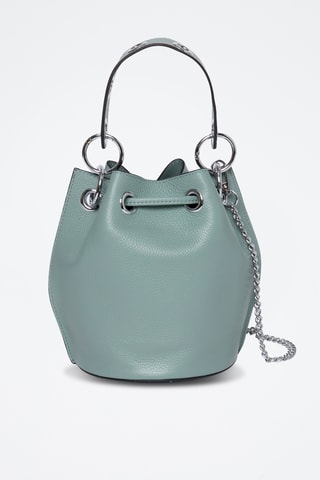 Borsa a secchiello in pelle Eden - Blu