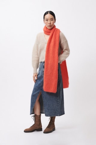 Sciarpa in mohair e lana Izel - Arancione