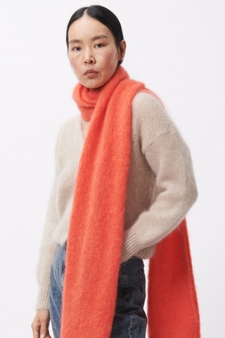 Sciarpa in mohair e lana Izel - Arancione