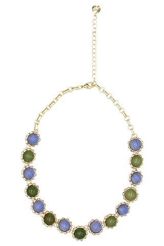 Collana Chemsy - Kaki e turchese