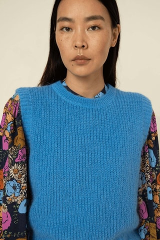 Gilet in lana Vina - Blu elettrico