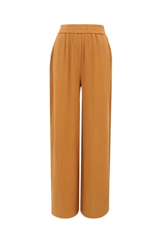 Pantaloni straight a vita alta Aymie - Cammello