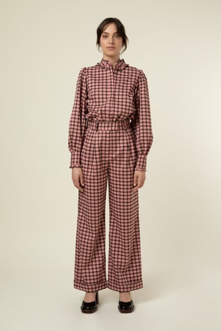 Pantaloni a vita alta Palmier - Rosa