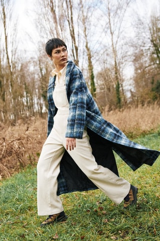 Cappotto in lana Delphina - Petrolio