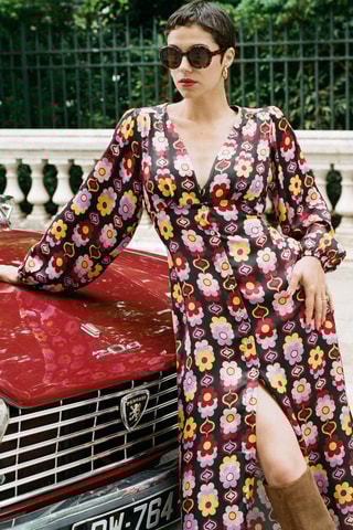 Abito a camicia Holy - Nero e giallo